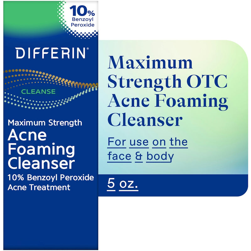 Differin Differin Acne Foaming Cleanser, Maximum Strength, Cleanse 5 Fl Oz Skin Care