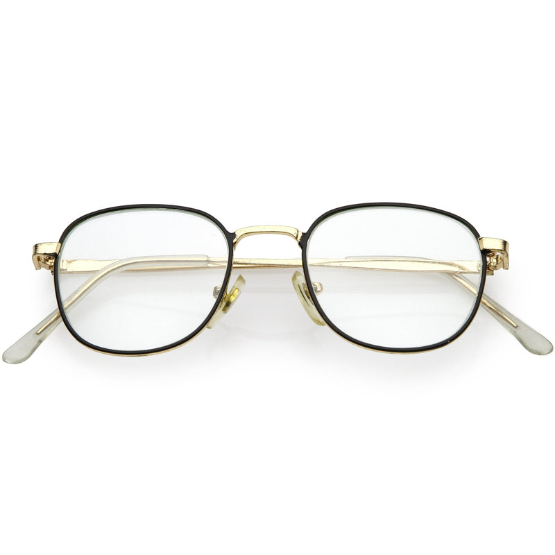 zeroUV True Vintage Dapper Square Clear Lens Glasses C718 Glasses
