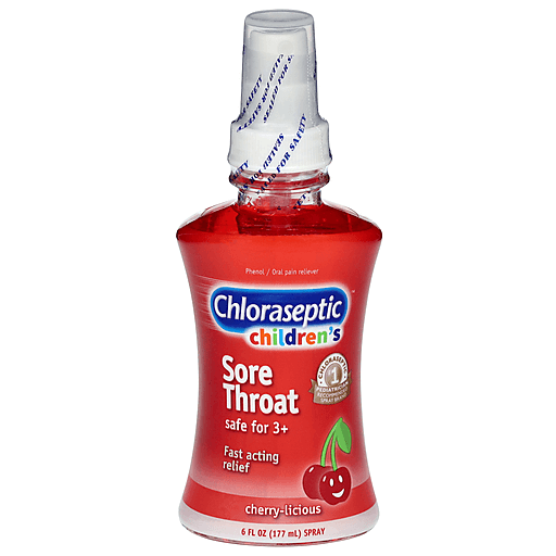 Chloraseptic Chloraseptic Children's Sore Throat Spray, Cherry-Licious, 6 fl oz Medicine & Drugs White Smoke