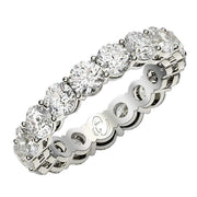 Bids.com Round Cut Lab Grown Diamond Eternity Ring in 14k White Gold (3 cttw FG/VS2) Rings