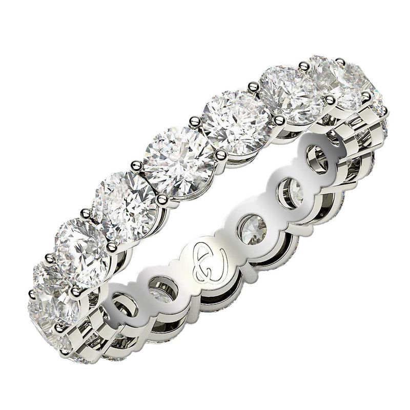 Bids.com Round Cut Lab Grown Diamond Eternity Ring in 14k White Gold (3 cttw FG/VS2) Rings