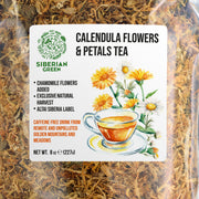 SiberianGreen.com Siberian Green Calendula & Chamomile Tea – Wild Harvested Caffeine-Free (227g / 8 oz) Tea & Infusions