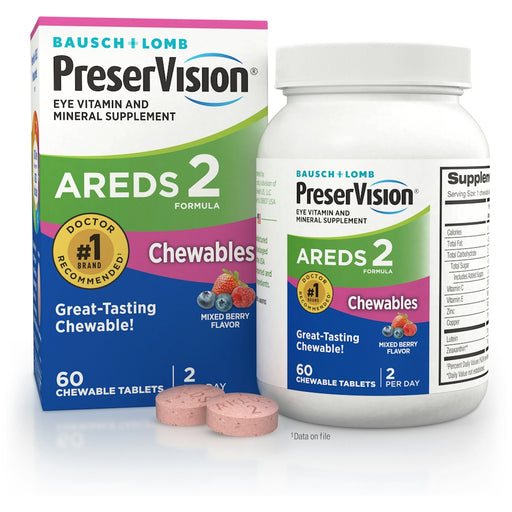 PreserVision PreserVision  Mixed Berry Flavor Areds 2 Formula 60 Chewable Tablets Vitamins & Supplements