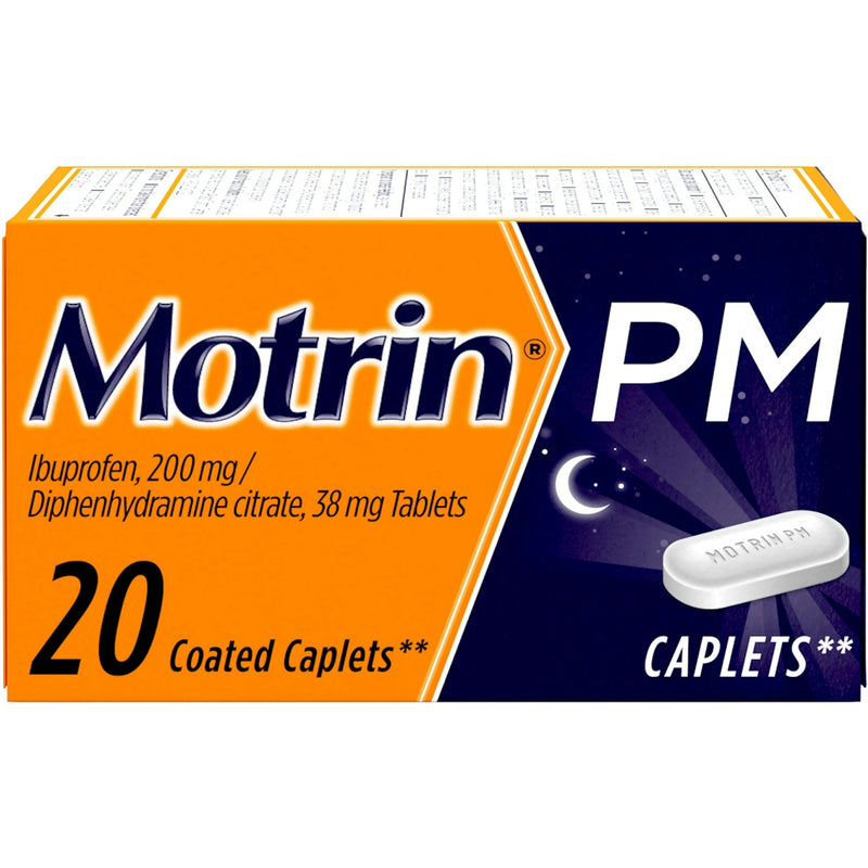 Motrin Motrin Pm Pain Reliever (Nsaid)/Nighttime Sleep Aid, 200 Mg, Coated Caplets Health & Beauty