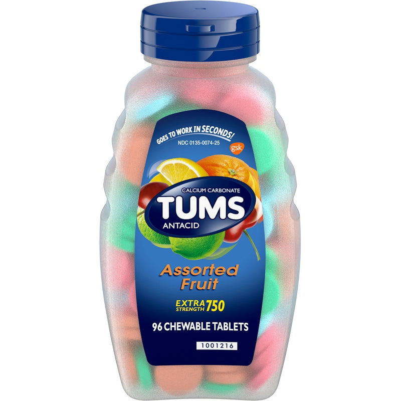 Tums Tums Extra Strength Heartburn Relief Chewable Antacid Tablets, Fruit Health & Beauty