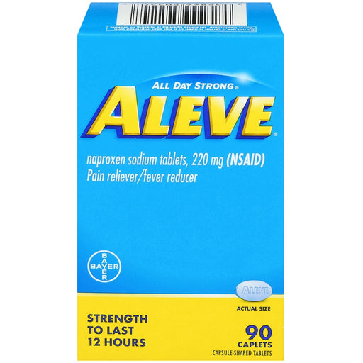 Aleve Aleve All Day Strong Pain Reliever/Fever Reducer, 220 Mg, Caplets Health & Beauty