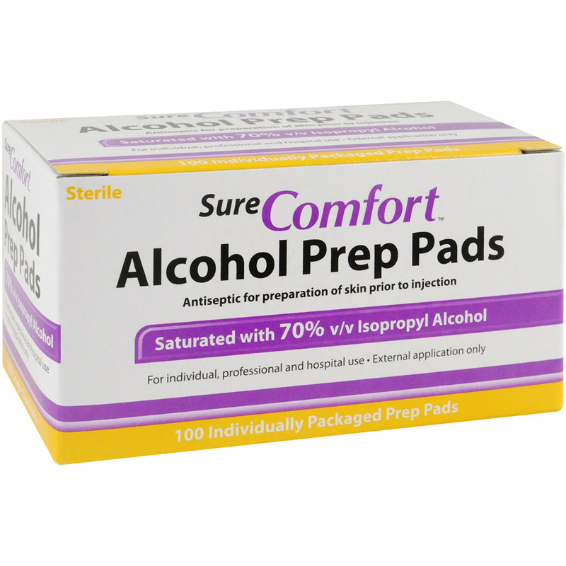 SureComfort SureComfort Alcohol Prep Pads 100ct Antiseptics & Cleaning Supplies