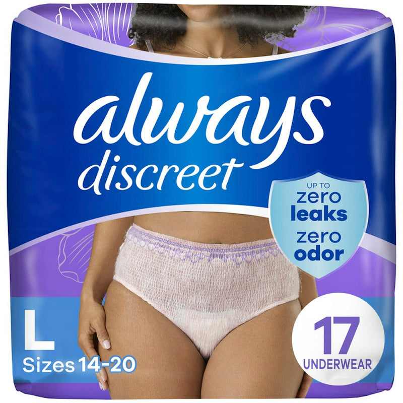 Always Discreet Always Discreet Adult Incontinence & Postpartum Underwear For Women Maximum Large Incontinence Aids Midnight Blue