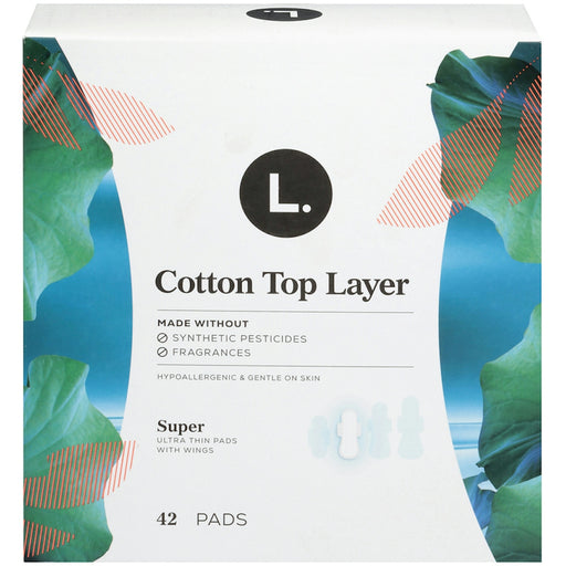 L. L. Pads, With Wings, Ultra Thin, Super, Cotton Top Layer Personal Care