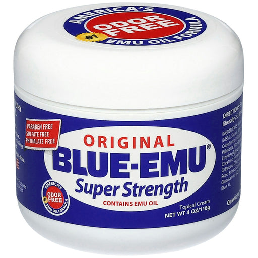 Blue-Emu Blue-Emu Super Strength Topical Pain Relief Cream with Emu Oil, Odor Free & Deep Penetrating, 4 oz First Aid