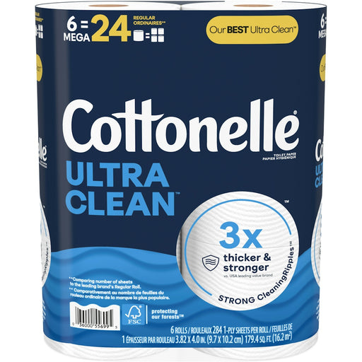 Cottonelle Cottonelle Ultra Clean Toilet Paper 6 Mega Rolls Toilet Paper