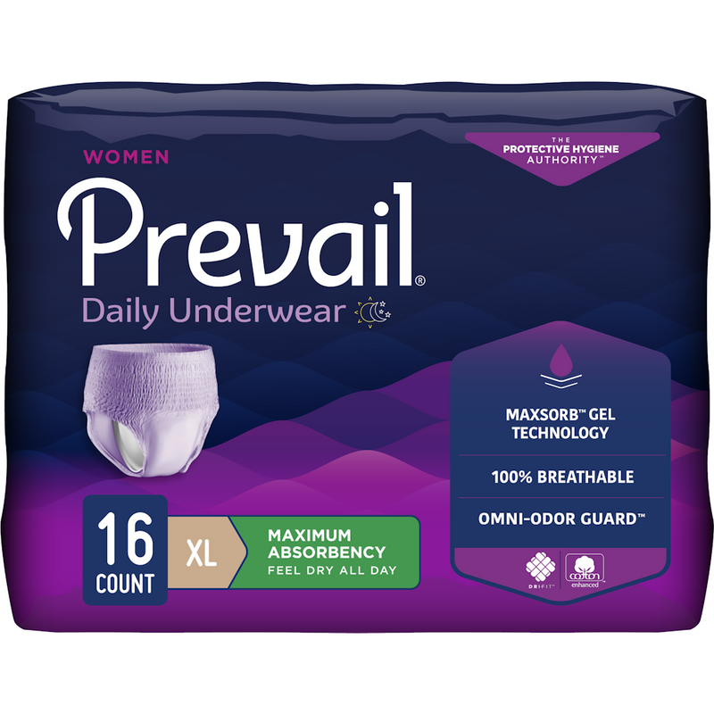 Prevail Prevail Daily Underwear Women Max Absorbency  X-Large 4x16ct Underwear