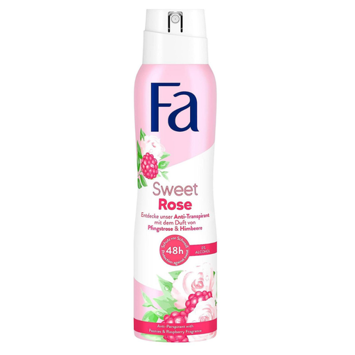 Fa Fa Sweet Rose Deodorant Spray, 150 Ml Deodorant