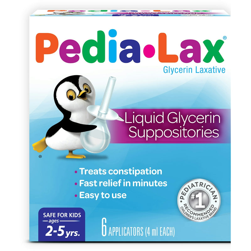 Pedia-lax Pedia-lax Laxative Liquid Glycerin Suppositories For Kids - Ages 2-5 - 6ct Health & Beauty