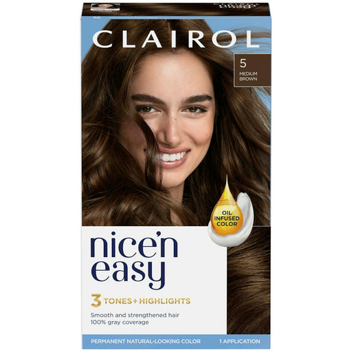Clairol Clairol Nice 'N Easy Permanent Hair Color, 118 Natural Medium Brown, 1 Kit Hair Color