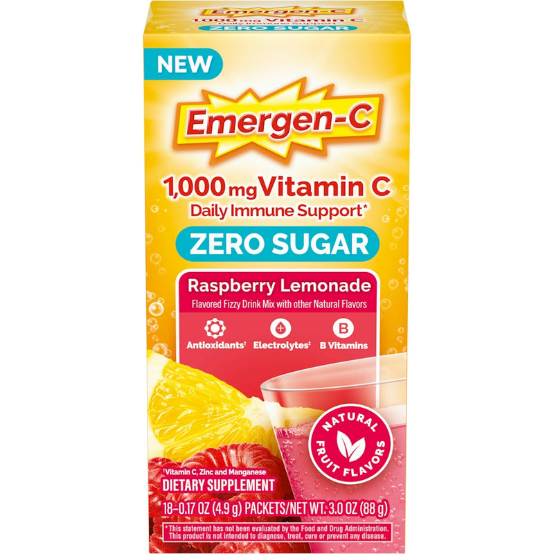 Emergen-C Emergen-C Zero Sugar Immune Support Powder Raspberry Lemonade Vitamins & Supplements