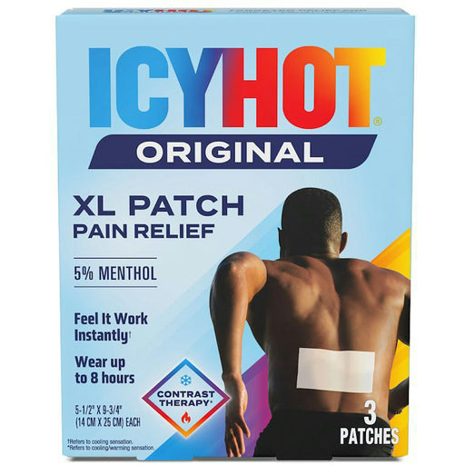 Icy Hot Icy Hot Medicated Patch, Extra Strength, XL Back & Large Areas, 3 Patches Health & Beauty