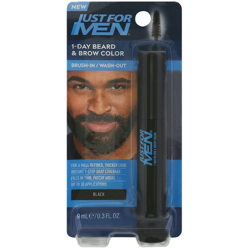 Just For Men Just For Men 1-Day Temporary Beard & Brow Color, Black 0.3 Fl Oz Hair Color