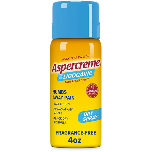 Aspercreme Aspercreme Odor Free Max Strength Lidocaine Pain Relief Dry Spray - 4 Oz Health & Beauty