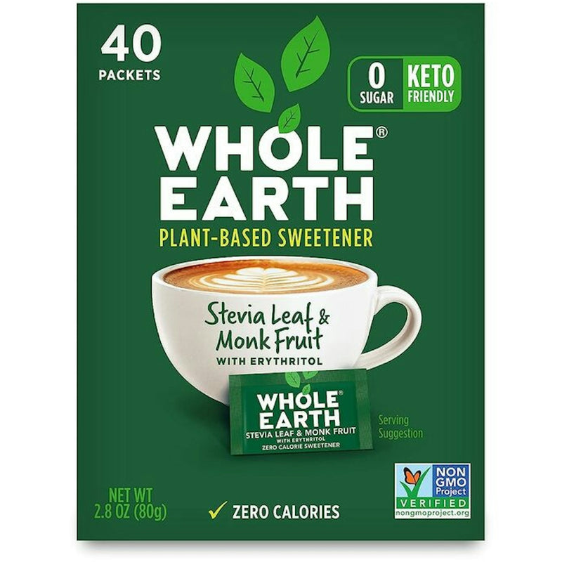 Whole Earth Whole Earth Stevia & Monk Fruit Packets 40Ct Sugar & Sweeteners