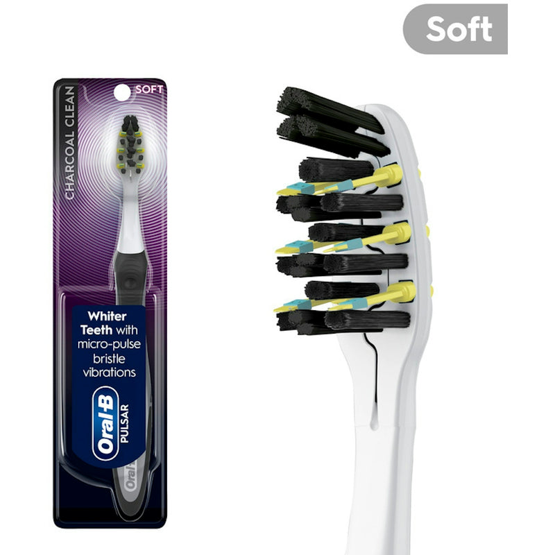 Oral-B Oral-B Pulsar Battery Toothbrush With Charcoal Infused Bristles Soft - 1ct Toothbrushes