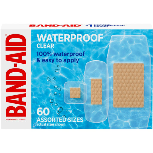 Band-Aid Band-Aid  Waterproof  Clear Adhesive Assorted Sizes 60Ct Medical Tape & Bandages