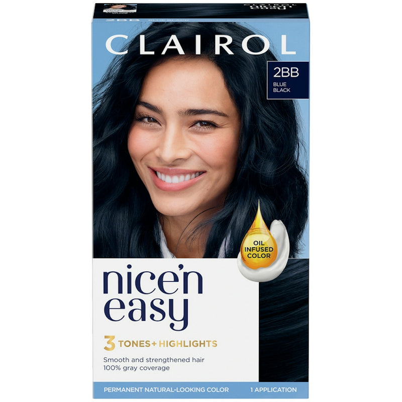 0 Nice’n Easy Hair Color, Permanent, Blue Black 2 Bb Hair Color