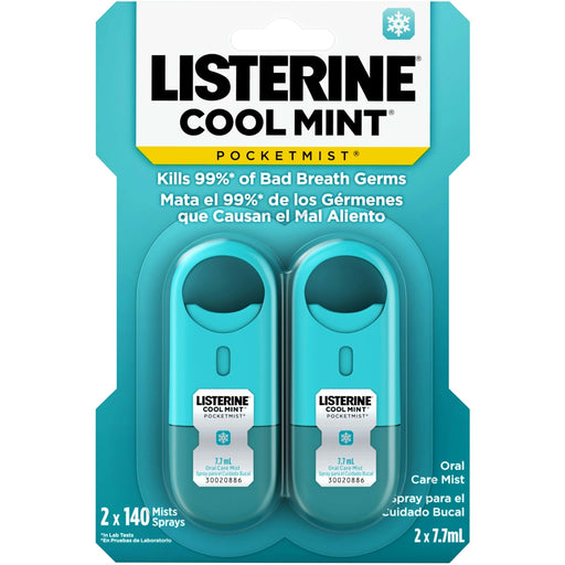 Listerine Listerine Pocketmist Cool Mint Oral Care Mist, Sugar-Free Breath Spray - 2 Pack Oral Care White Smoke
