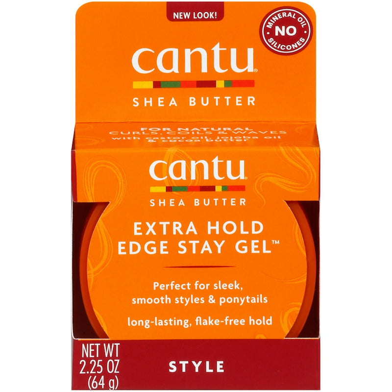 Cantu Cantu Shea Butter Extra Hold Edge Stay Gel – Long-Lasting Shine & Control – 2.25 oz Hair Care