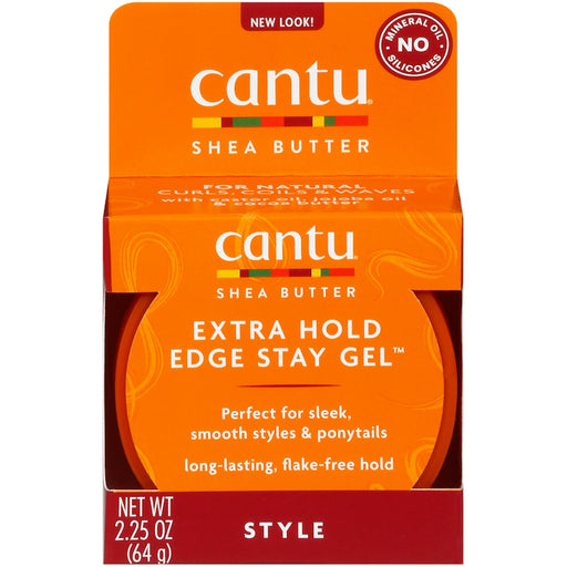 Cantu Cantu Shea Butter Extra Hold Edge Stay Gel – Long-Lasting Shine & Control – 2.25 oz Hair Care
