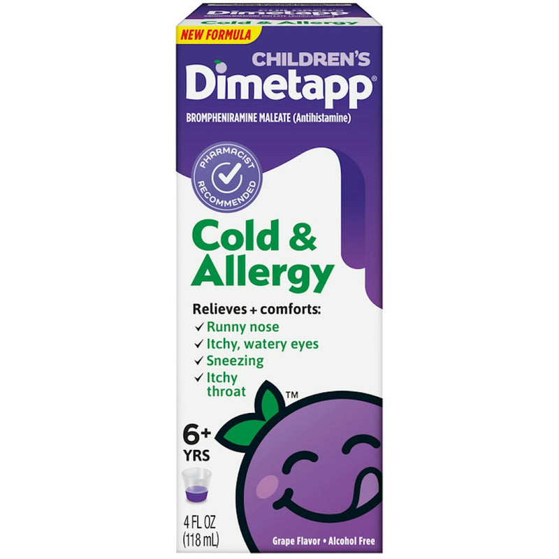 Dimetapp Dimetapp Cold & Allergy, 6+ Yrs, Children's, Grape Flavor 4 Fl Oz Grapes