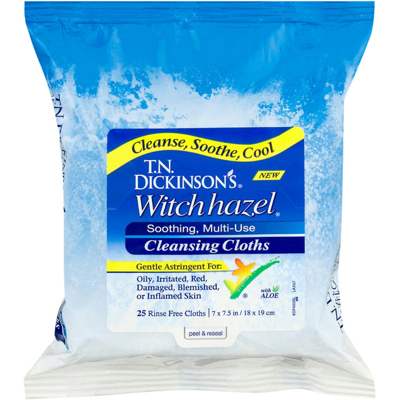 T.N. Dickinson's T.N. Dickinson’s Witch Hazel 100% Natural Cleansing Cloths – 25 Count Skin Care