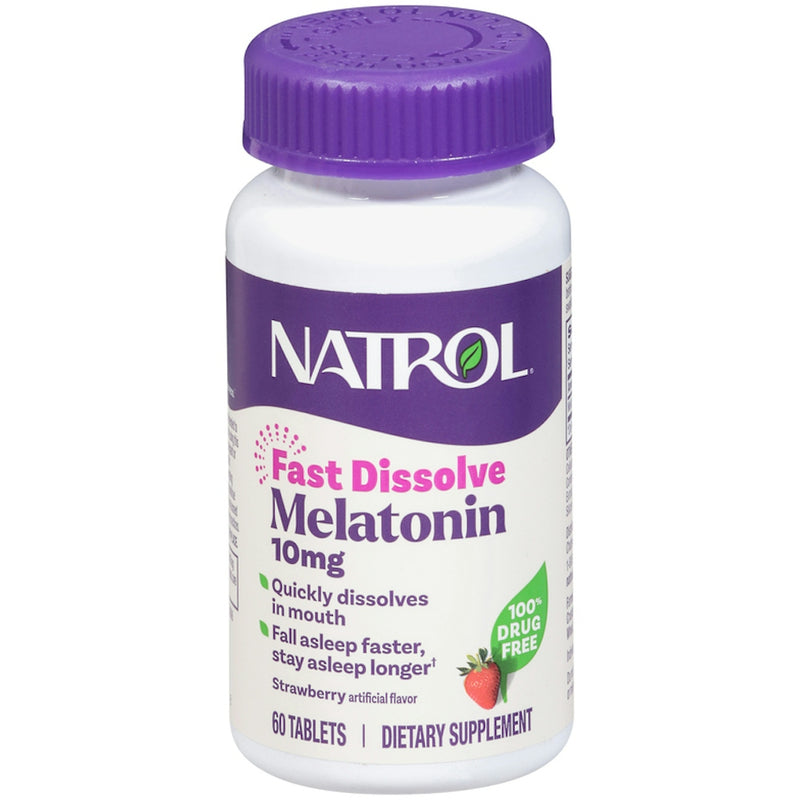 Natrol Natrol Sleep, Melatonin, 10 Mg, Fast Dissolve, Strawberry, Tablets Health & Beauty