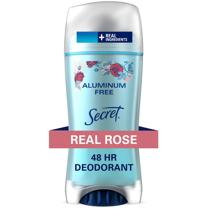 Secret Secret Aluminum Free Deodorant For Women, Real Rose, 2.4 Oz Deodorant