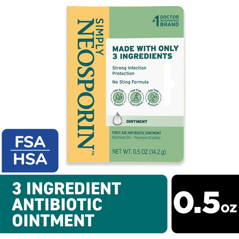 Neosporin Neosporin Simply First Aid Antibiotic Ointment 0.5 Oz First Aid White Smoke