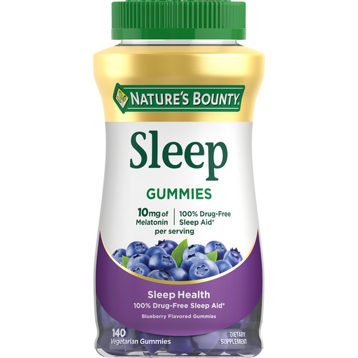 Nature's Bounty Nature's Bounty Melatonin Sleep Aid Blueberry Gummies, 10 Mg Vitamins & Supplements