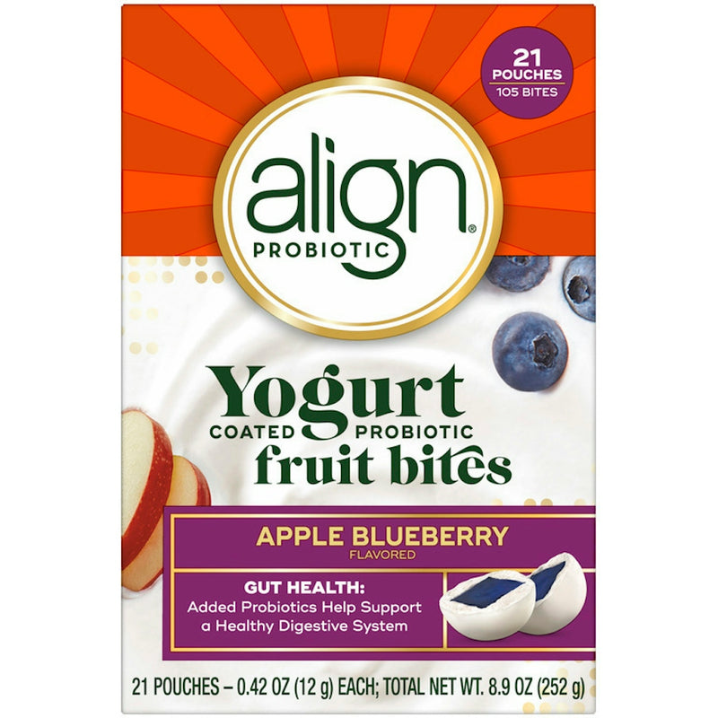 Align Align® Probiotic Yogurt Coated Fruit Bites – 21 Pouches Yogurt