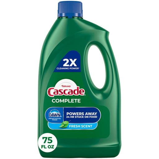 Cascade Cascade Complete 75 Oz. Fresh Scent Gel Dishwasher Detergent With Dawn Dish Detergent & Soap White Smoke