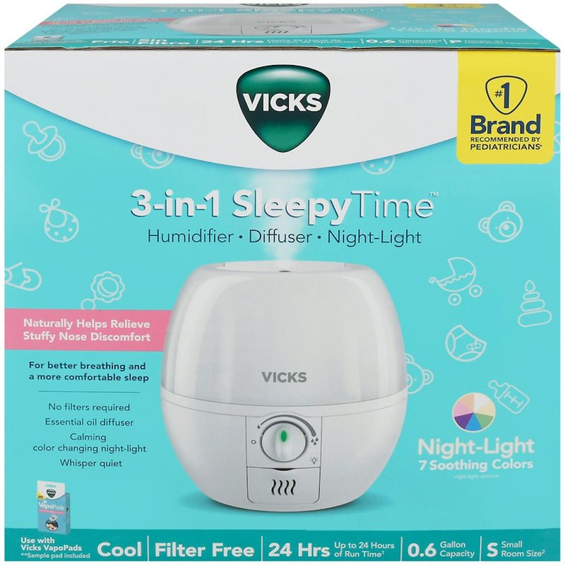 Vicks Vicks 3-in-1 Sleepy Time Humidifier Diffuser Nightlight Humidifiers