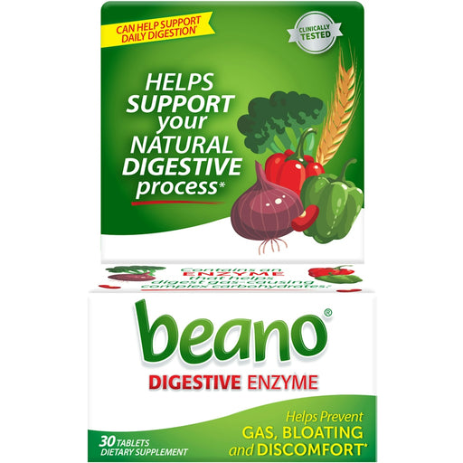 Beano Beano Ultra 800 Gas Prevention, Food Enzyme Dietary Supplement, Help Digest Gas-Causing Foods, 30 Tablets Health & Beauty