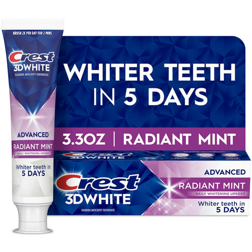 Crest Crest 3D White Advanced Toothpaste, Radiant Mint - 3.3 Ounce Toothpaste White Smoke