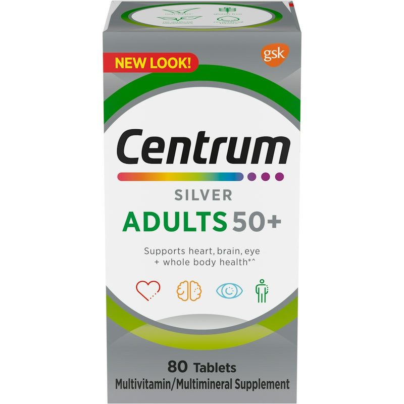 Centrum Centrum Silver Multivitamin/Multimineral Supplement, Adults 50+, Tablets Vitamins & Supplements