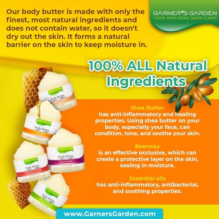 Garner's Garden Body Butter - Various Essential Oils Body Butter