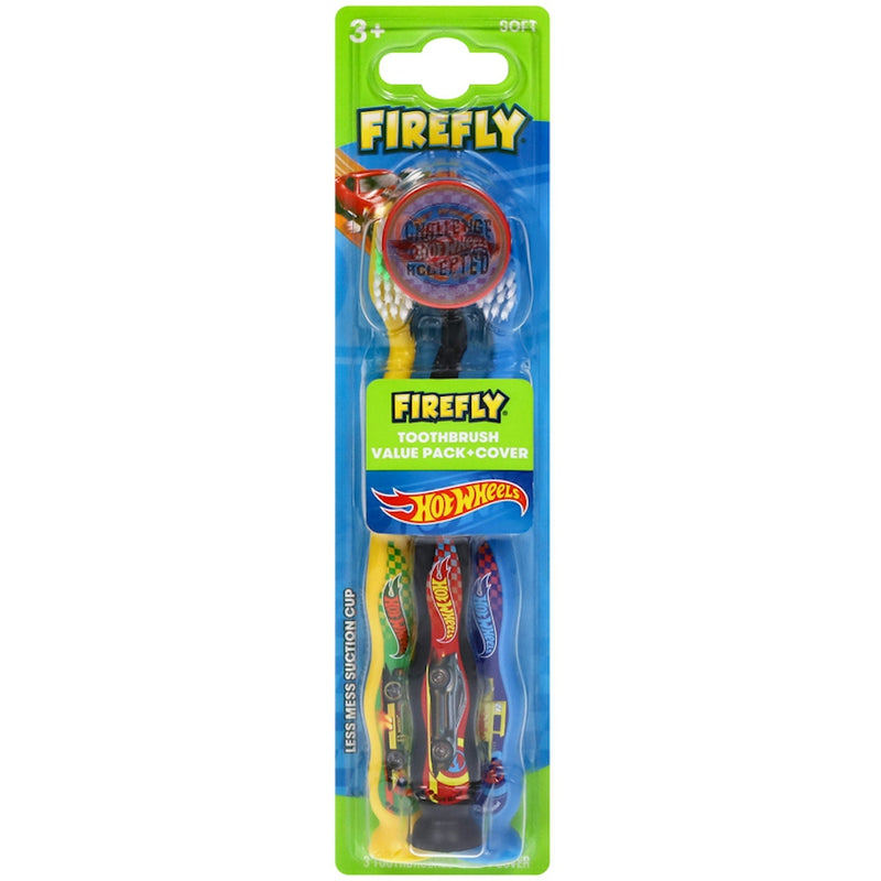 Firefly Firefly 3+ Soft Hot Wheels Toothbrush Value Pack Toothbrushes