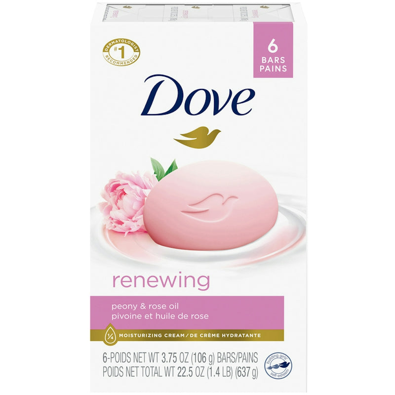Dove Dove Beauty Bar Gentle Skin Cleanser Indulging Sweet Cream, 6 x 3.75 Oz Bar Soap White Smoke