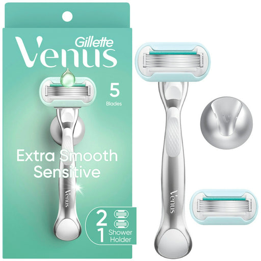 Gillette Gillette Venus Deluxe Smooth Sensitive Women's Razor Handle + 2 Blade Refills Shaving & Grooming