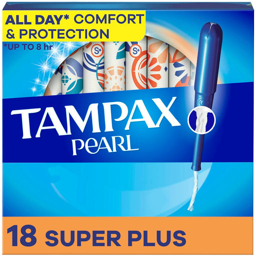 Tampax Tampax Pearl Plastic Super Plus Absorbency Unscented Tampons Tampons