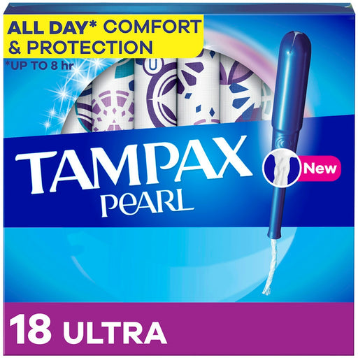 Tampax Tampax Pearl Plastic Tampons, Ultra Absorbency, Unscented Tampons
