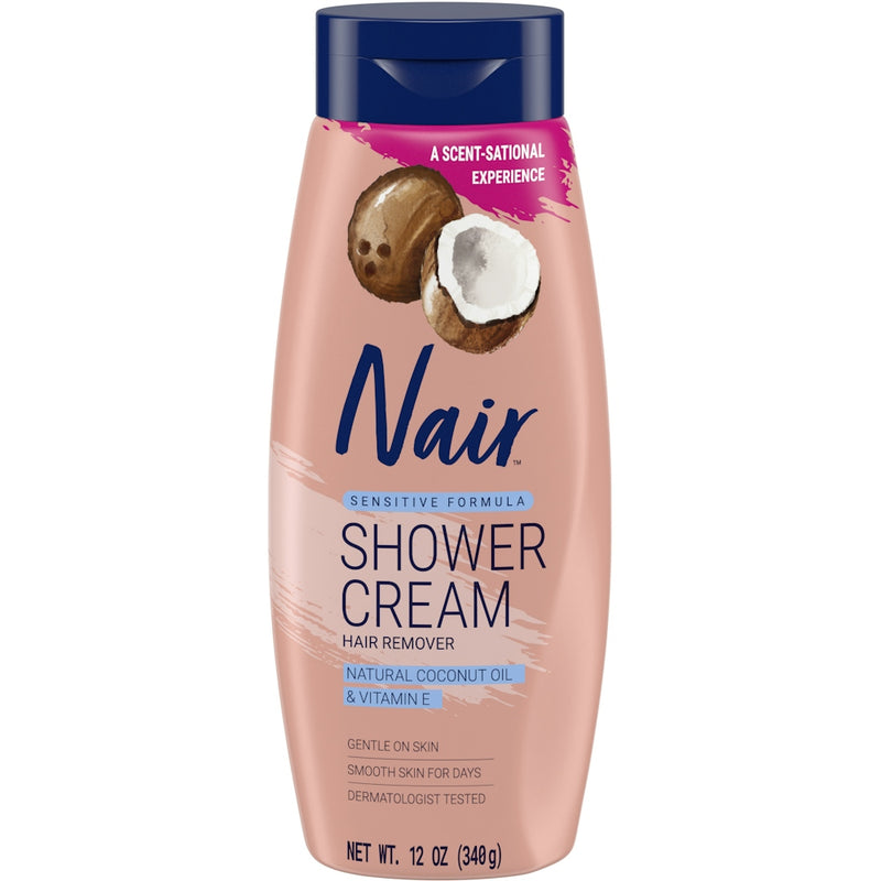 Nair Nair Hair Remover, Natural Coconut Oil & Vitamin E, Shower Cream Hair Removal