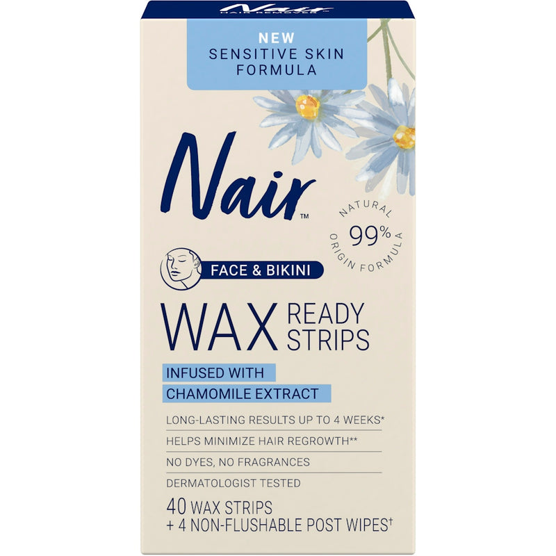 Nair Nair Sensitive  Face Wax Ready Strips 40 Ct Hair Removal